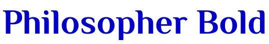 Philosopher Bold 字体